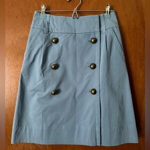 NWOT Body by Victoria Blue Button Front Wrap Sailor Skirt - Size 4